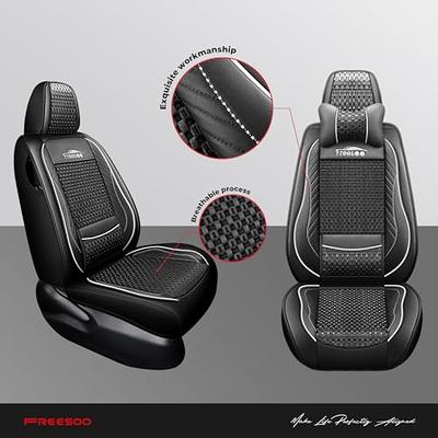 Full Black Car Seat Cover Set - Leather, Breathable, Universal Fit for Most  Vehicles