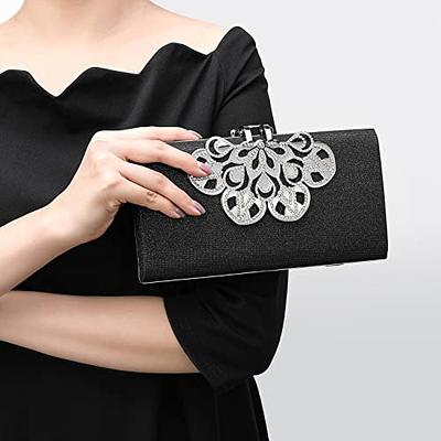 AZURAOKEY Clutch Purses For Women, Rhinestone Dumpling Crystal Clutches  Evening Bags Gemstone Clutch Purse For Wedding Party: Handbags: Amazon.com