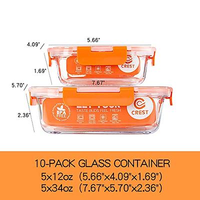  UMEIED Glass Meal Prep Containers 3 Compartment with