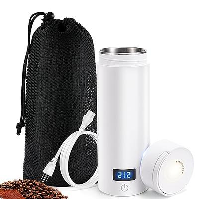 500ML Electric Kettles Portable Tea Coffee Kettle Travel Boil Water Thermal  Cup Keep Warm Thermo Anti-Scald Water Bottle