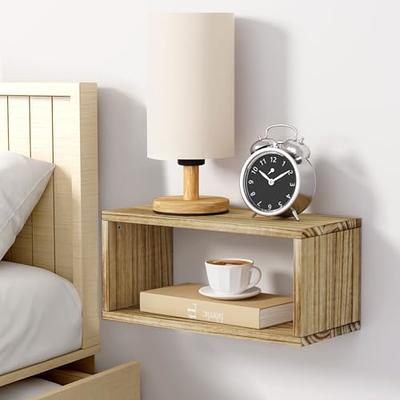 Filano Floating Nightstand Wall Mounted Nightstand, Small Floating Bedside  Wall Shelf for Bedroom, Wood Floating Bed Side Table/Night Stand 2 Tiers  for Living Room - Yahoo Shopping