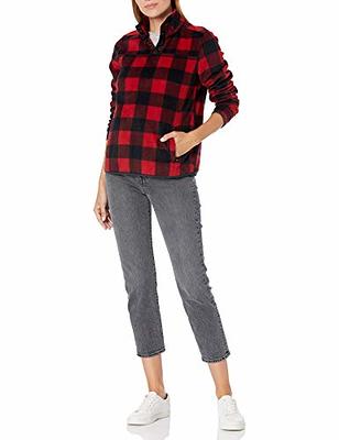 Essentials Women's Polar Fleece Long-Sleeve Mock Neck Relaxed-Fit  Popover Jacket with Pockets - ShopStyle Cardigans