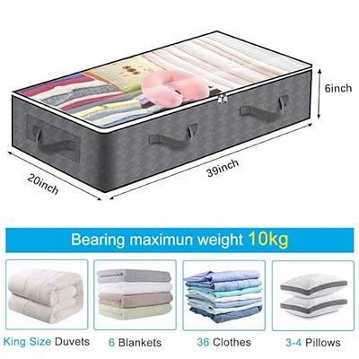 Vieshful 3 Pack Underbed Storage Bags 75L Foldable Clothes Bag Large  Capacity Storage Containers with Clear Window Reinforced Handles Zippered