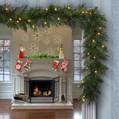 Kurt Adler 9' Pre-Lit Crystal White Garland - Macy's