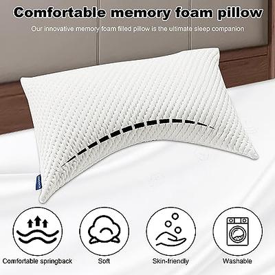 Cooling Side Sleeper Pillow for Neck and Shoulder Pain, Shredded