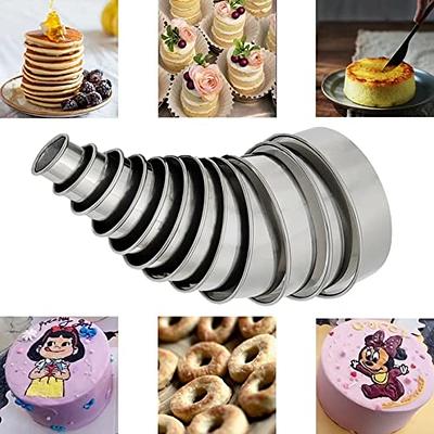 12 Pieces Round Cookie Biscuit Cutter Set, Circle Pastry Cutters, Stainless  Steel Clay Cutters and Ring Molds 