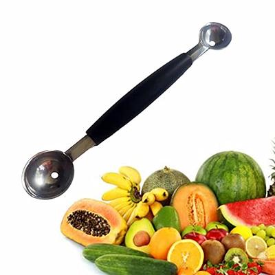 Professional Melon Baller Scoop Set, 4 In 1 Stainless Steel Fruit Scooper  Seed Remover Melon Baller, Double Sided Melon Baller for Watermelon Carving