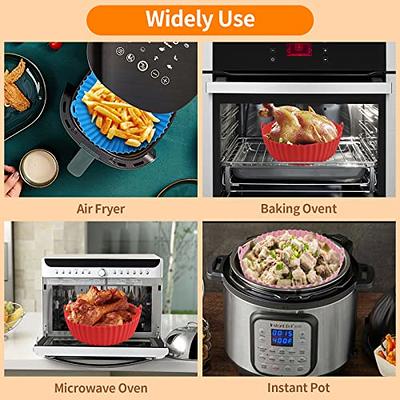 TMYIOYC 3-Pack Air Fryer Silicone Pot, 8.5 Inch Air Fryer Basket, Food  Grade Accessories, Reusable Air Fryer Liner, Replacement of Parchment Liners,  No Need to Clean the Fryer(For 5 to 6QT) 