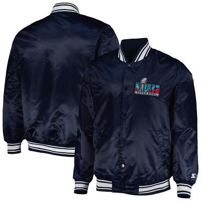 Starter Light Blue/Red Houston Oilers Locker Room Throwback Satin Varsity Full-Snap Jacket