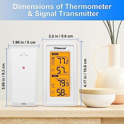 Geevon Indoor Outdoor Thermometer Wireless Backlight Digital Wireless Thermometer  Temperature with LCD Outdoor Thermometers for Patio Garden Cellar Home Room  Receive Signals from 3 Transmitters - Yahoo Shopping