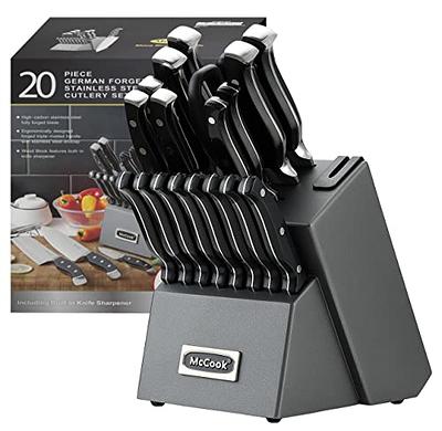 BergHOFF 8pc PP Cutlery Set with Universal Block Knife Block 