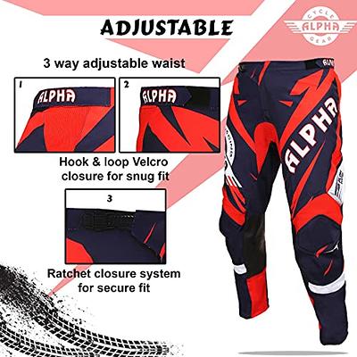 ALPHA CYCLE GEAR Racing Pants (Red, Waist 36) - Yahoo Shopping