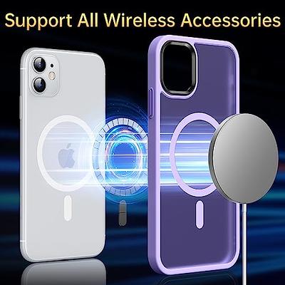 Magnetic for iPhone 11 Case, [Military Grade Drop Tested] [Compatible with  MagSafe] Shockproof Translucent Hard Back Soft Slim Protective Case for