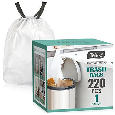 Stock Your Home Clear 2 Gallon Trash Bag (200 Pack) Un-Scented Small  Garbage Bags for Bathroom Can, Mini Waste Basket Liner, Plastic Liners for  Office