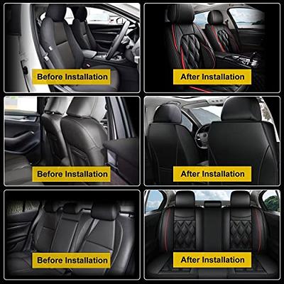  Coverking Rear Custom Fit Seat Cover for Select Nissan Platina  Models - Premium Leatherette (Medium Gray with Black Sides) : Automotive