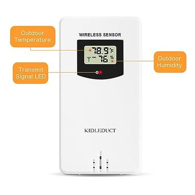 KIDLEDUCT Indoor Outdoor Thermometer Wireless Battery Powered