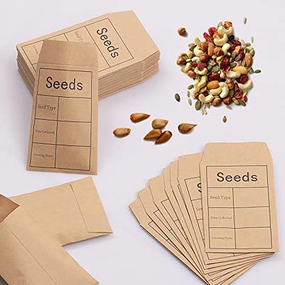 100 Pieces Seed Packets Envelopes, 4.7x3.2 Self Sealing Kraft Seed Saving  Envelopes with Printed Seed Collecting Template for Seeds, Small Paper  Envelopes for Flower Vegetable Seeds Storage - Yahoo Shopping