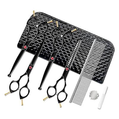 Yonihawk Professional Dog Grooming Scissors Set, 7in Titanium Coated  Grooming Scissors with Safety Round Tips, Dog Scissors for Grooming - Yahoo  Shopping