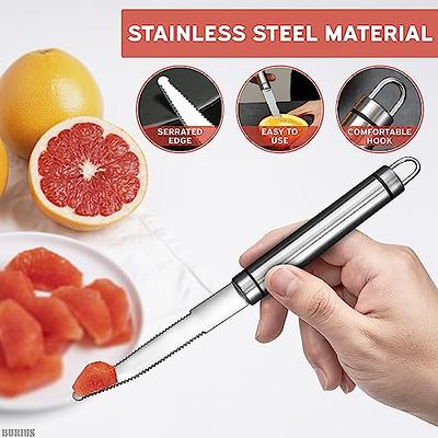 BENEKIY Grapefruit Knife Stainless Steel Slicer Cutter Peeler Remover  Opener Humanized Design Handle Fruit Tools Kitchen Gadget Double Serrated  Blade