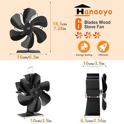 Hanaoyo Wood Stove Fan with Double Motors, 12 Blades Wood Stove