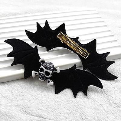 Halloween bow tie brooch Black collar bow brooch with bat Big bat