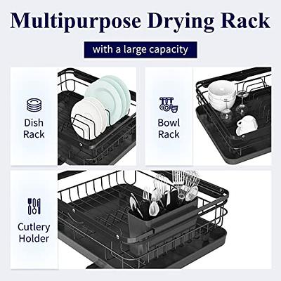 Kitsure Dish Drying Rack in Sink - Dual-Use Dish Rack for Countertops