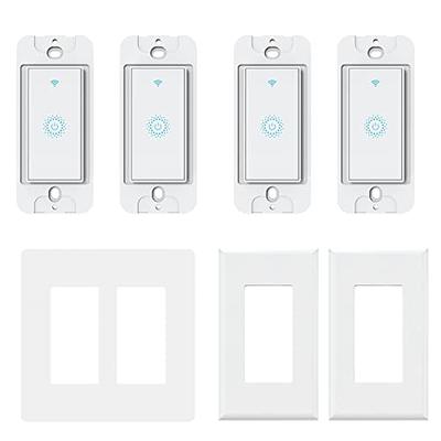 Smart Light Switch 2 Pack(Button), Double Smart WiFi Light Switches, Smart  Switch Compatible with Alexa and Google Home, Remote Control Light Switch，Neutral  Wire Needed ， No hub Required - Yahoo Shopping