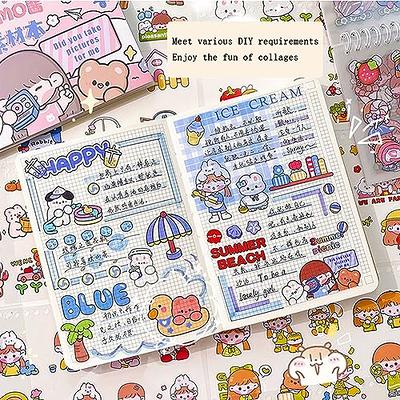 Cute Korean Bear Stickers Gifts for Girls Kids and Teens, 100pcs/Pack Small  Kawaii Rilakkuma Stickers, Vinyl Waterproof Lovely Aesthetic Stickers