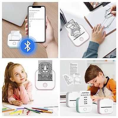 2023 Mini Pocket Printer -【New Version】Portable Instantly Sticker Printer, Bluetooth  Mini Printer Sticker Maker USB Rechargeable, Thermal Printer Customized  Sticker for Study, DIY Scrapbook (Blue) - Yahoo Shopping