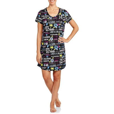 Joyspun Women's Print Sleepshirt with Pockets, 2-Pack, Sizes S/M