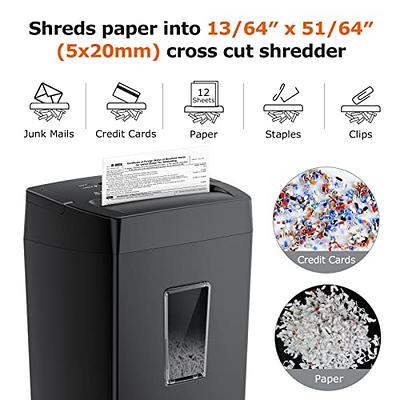 Basics 12 Sheet Cross Cut Paper and Credit Card Shredder