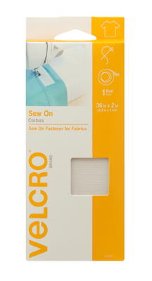 VELCRO Brand For Fabrics, Sew On Fabric Strips for Alterations and Hemming, No Ironing or Gluing, Ideal Substitute for Snaps and Buttons