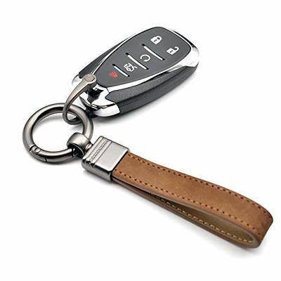 Universal Leather Car Keychain 360 Degree Rotatable with Anti-Lost