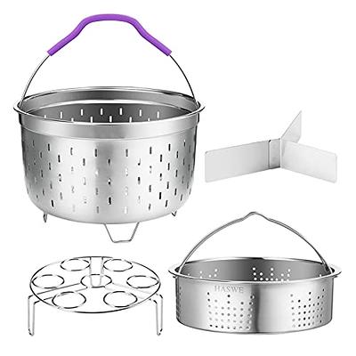 Haswe Steamer Basket for instant Pot Pressure Cooker, Accessories Set  Compatible with 5/6/8 Qt InstaPot -18/8 Stainless Steel Strainer Insert  with Silicone Handle,Divider,Egg Steamer Rack, 6 Quart - Yahoo Shopping