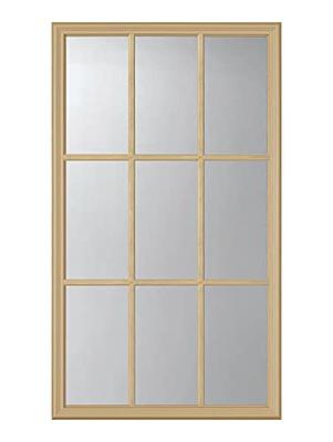 ODL Entry Door Replacement Frame Set for 1 Thick Door Windows - 24 x 38 Exterior or Front Door Tan Window Frame - 9 Light Grid Pattern for Home