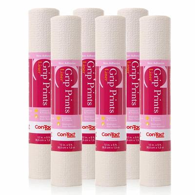 Grip Prints 18 in. x 8 ft. Taupe Non-Adhesive Shelf and Drawer Liner (4 Rolls)