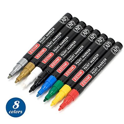 ZEYAR Dual Tip Acrylic Paint Pens 24 Colors, Board and Extra Fine Tips,  Patented Product, AP Certified, Waterproof Ink, Works on Rock, Wood, Glass,  Metal, Ceramic and More (24 Colors) 