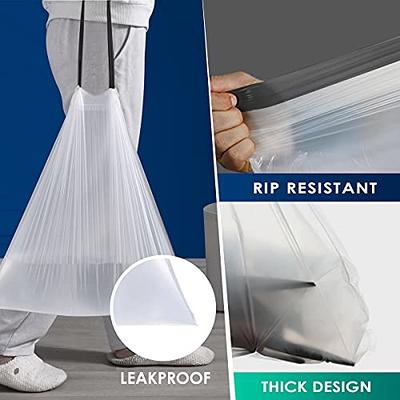  2.5 Gallon 80 Counts Strong Drawstring Trash Bags Garbage Bags  by RayPard, Small Plastic Bags, Trash Can Liners for Home Office Kitchen  Bathroom Bedroom, White Waste Basket Liners (White) : Health