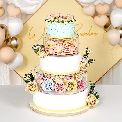 Scroll Design Clear Acrylic Wedding Cake Stand