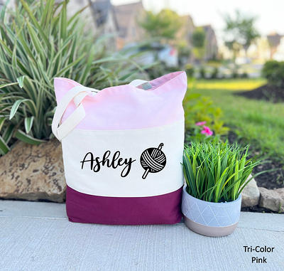 Personalized Linen Tote Bag Cute Name Tote Bag 