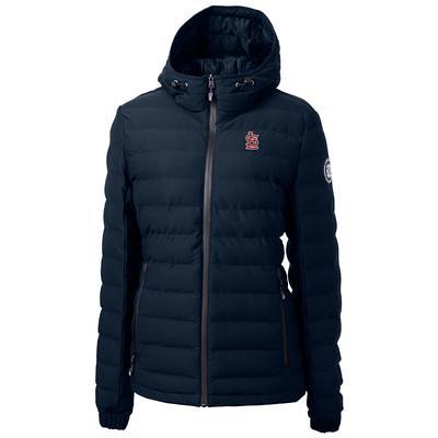 Women's Cutter & Buck Navy St. Louis Cardinals Evoke Eco Softshell Recycled Full-Zip Jacket