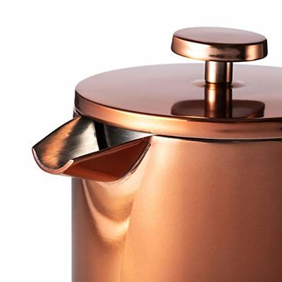 Floh French Press for Coffee & Tea in Rose Gold Copper - 34 Oz Insulated  Stainless Steel Coffee Maker - Yahoo Shopping