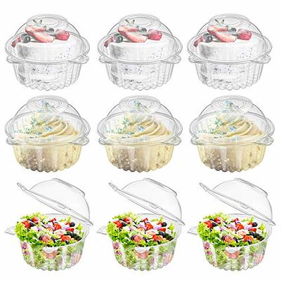 Bekith 150 Pack Individual Cupcake Holder, Thick Clear Plastic