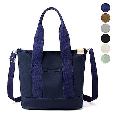 Canvas Tote Bag For Women, Multi Pockets Crossbody Bag, Large