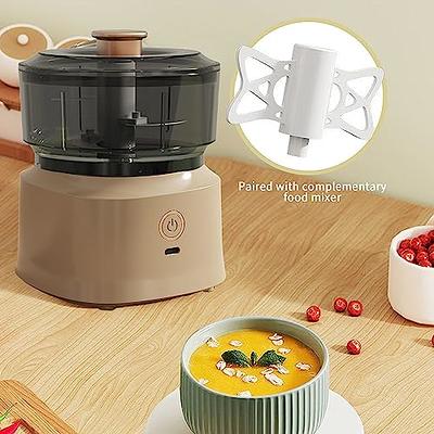 USB Rechargebale Electric Garlic Grinder - Mini Portable Wireless Food &  Nut Chopper for all Nuts Electric, Small Chopper Blender Food Processor