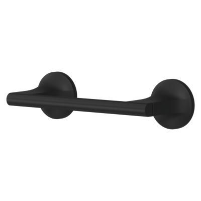 Moen Lindor Matte Black Wall Mount Pivot Toilet Paper Holder