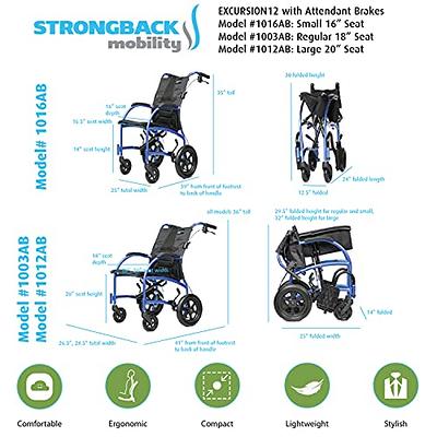 Strongback Mobility Strongback Wheelchair 18'' Hand Brakes