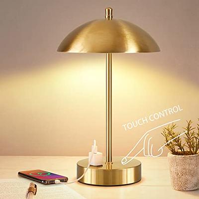 9.25 2pk Matching Small Touch Table Lamp Set Gold - Cresswell Lighting :  Target