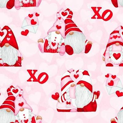 Valentine Goodies Fabric by the Yard / Valentine's Day Fabric / Love Fabric  / Cute Heart Valentines Fabric Print in Yardage & Fat Quarter 