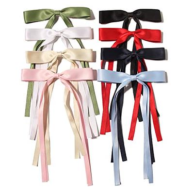 Temu 3pcs Silky Satin Hair Bows Hair Clip, Hair Pin, Hair Barrette Hair Ribbon Clips for Women Ponytail Holder Hair Accessories, Christmas Gifts